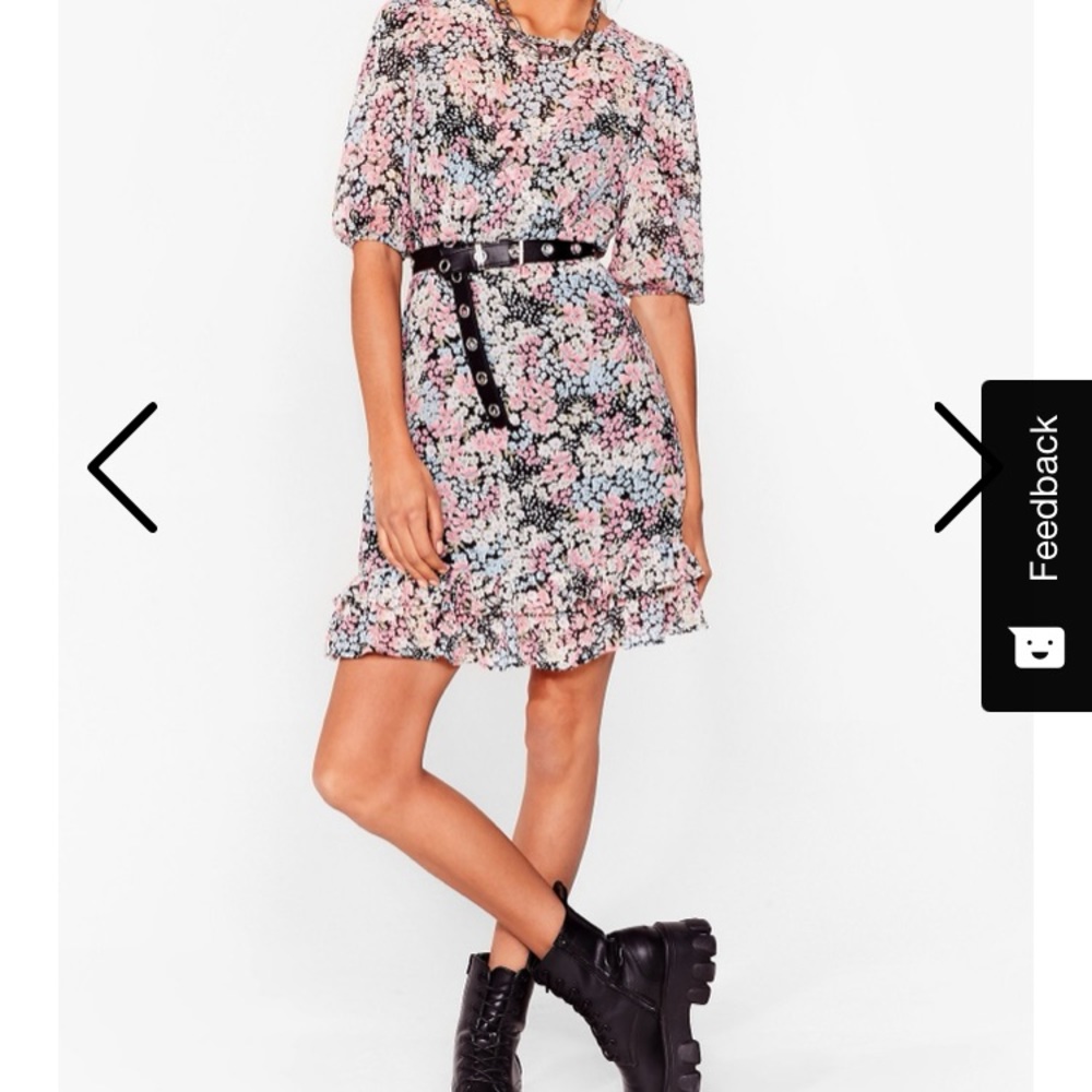 Nasty Gal It’s Tea Time Floral Mini Dress